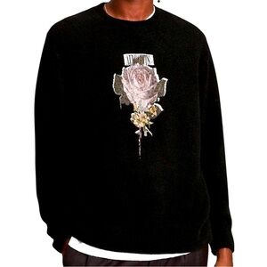 ALL SAINTS Sz  M Wreath Alpaca Wool Other Blend Rise Appliqué Oversized Sweater